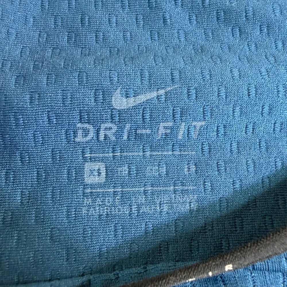 Nike Air Dri-FIT Women XS Blue Mesh Cropped Running Shirt Short Sleeve Top